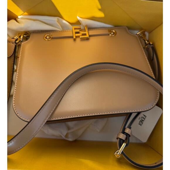 Fendi FF Logo Touch Shoulder Bag - Neutrals NWOT - Picture 4 of 5